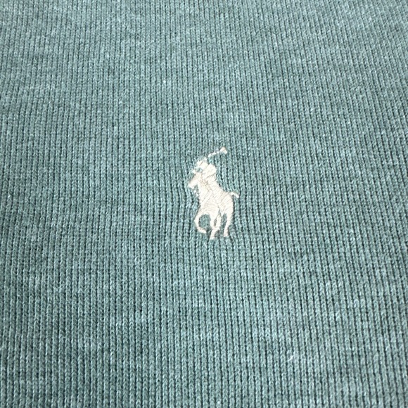 Polo Ralph Lauren Mens XL‎ Green Estate Rib 1/4 Zip Pullover Casual Sweater Pony - Picture 4 of 10